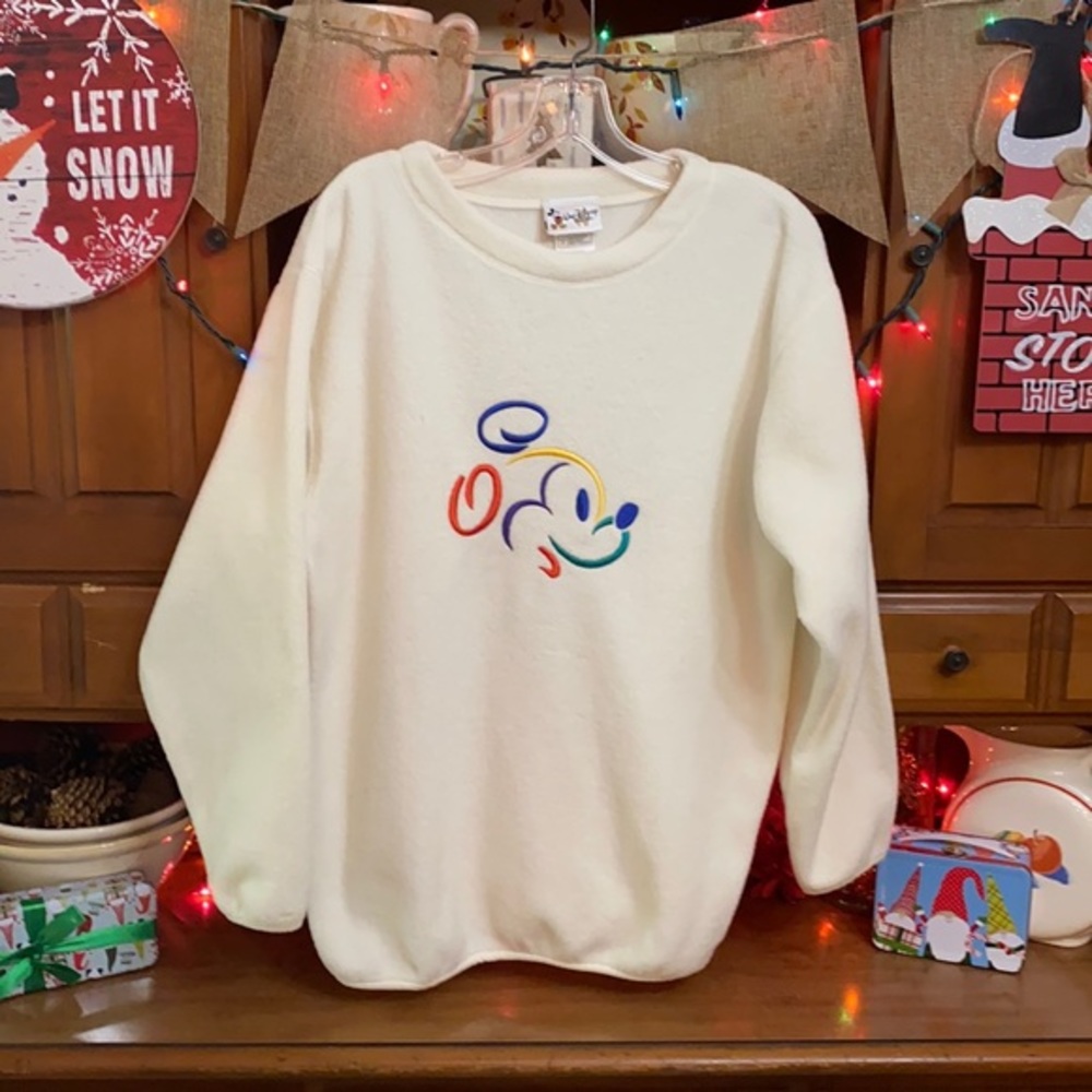 Vintage Mickey Mouse small oversized fleece pullover